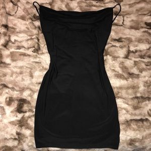 backless mini dress